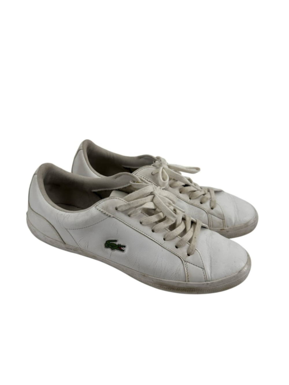 Lacoste Casual Shoes white Leather Sneakers preppy luxury sz 9.5